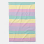 Linge De Cuisine Bandes Inégales Pink, Jaune, Violet & Vert (Vertical)