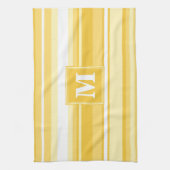 Linge De Cuisine Bandes jaunes monogrammes (Vertical)