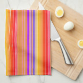 Linge De Cuisine Bandes multicolores (Quart Plié)