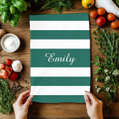 Linge De Cuisine Bandes Noires Et Blances Nom du Motif Imprimer