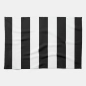 Linge De Cuisine Bandes noires et blanches, Motif rayé, Lignes (Horizontal)