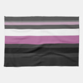 Linge De Cuisine Bandes noires, grises et blanches (Horizontal)