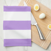 Linge De Cuisine Bandes pourpres, Blancs, Motif rayé (Quart Plié)