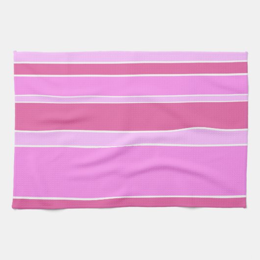 Linge De Cuisine Bandes roses (Horizontal)
