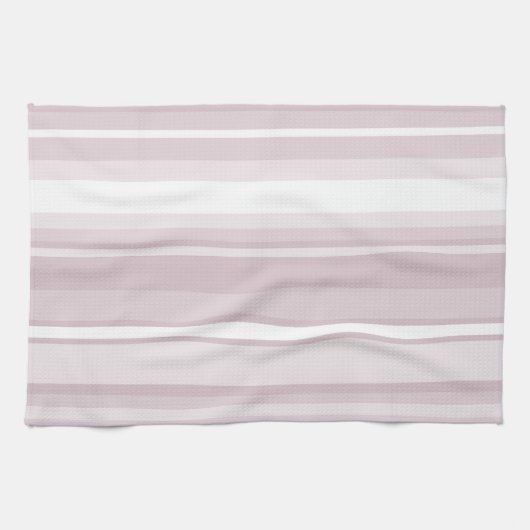 Linge De Cuisine Bandes roses à quartz rose (Horizontal)