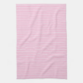 Linge De Cuisine Bandes roses et blanches (Vertical)