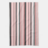 Linge De Cuisine Bandes roses gris mignonnes (Vertical)