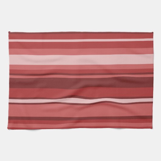 Linge De Cuisine Bandes rouges (Horizontal)