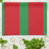 Linge De Cuisine Bandes rouges et vertes (Plié)