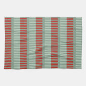 Linge De Cuisine Bandes rouges et vertes (Horizontal)
