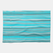 Linge De Cuisine Bandes turquoises verticales (Horizontal)