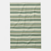 Linge De Cuisine Bandes vert olive (Vertical)