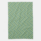 Linge De Cuisine Bandes vert olive double tissage (Vertical)