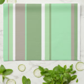 Linge De Cuisine Bandes vert pâle (Plié)