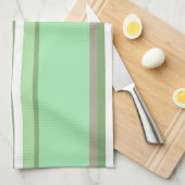 Linge De Cuisine Bandes vert pâle (Quart Plié)
