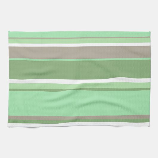 Linge De Cuisine Bandes vert pâle (Horizontal)