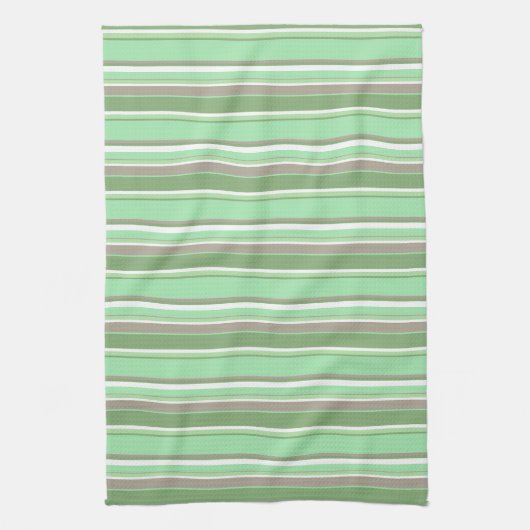 Linge De Cuisine Bandes vert pâle (Vertical)