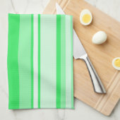 Linge De Cuisine Bandes vert printemps (Quart Plié)
