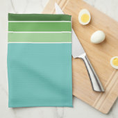 Linge De Cuisine Bandes VERTES (Quart Plié)