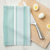 Linge De Cuisine Bandes vertes à la menthe (Quart Plié)