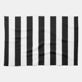 Linge De Cuisine Bandes Verticales Noires Et Blanches (Horizontal)