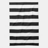 Linge De Cuisine Bandes Verticales Noires Et Blanches (Vertical)