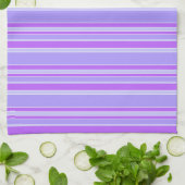 Linge De Cuisine Bandes violettes (Plié)
