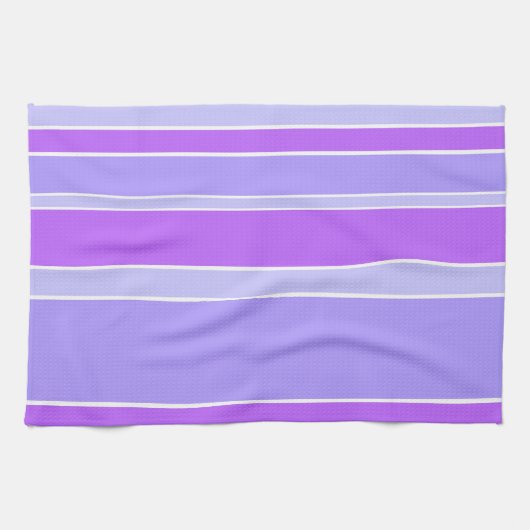 Linge De Cuisine Bandes violettes (Horizontal)