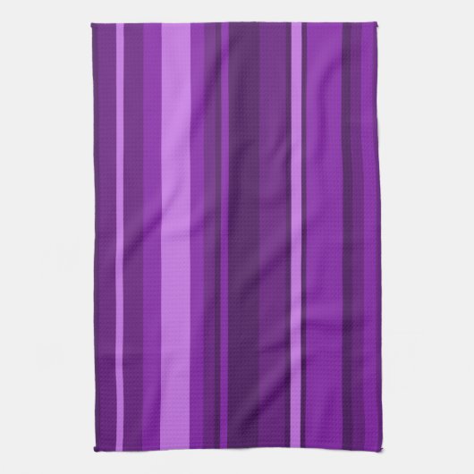 Linge De Cuisine Bandes violettes (Vertical)