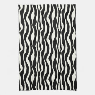 Linge De Cuisine Bandes zébrées - Noir et Blanc