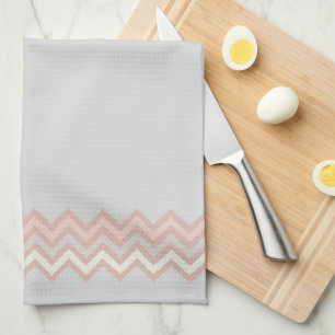 Linge De Cuisine Bandes Zigzag En Aquarelle