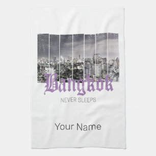 Linge De Cuisine Bangkok Skyline Vintage BKK Retro Thaïlande Design