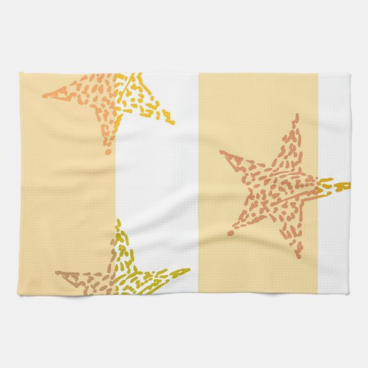 Linge De Cuisine Bannière étoilée de pêche (Horizontal)