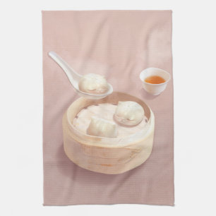 Linge De Cuisine Bao Buns à vapeur avec thé
