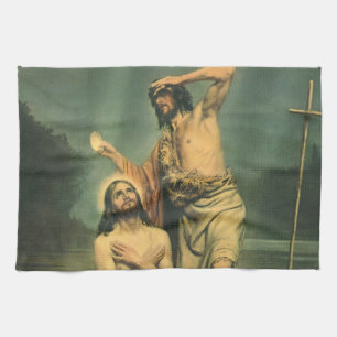 Linge De Cuisine Baptême de Jésus-Christ par Jean-Baptiste