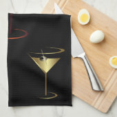 Linge De Cuisine Bar Towel - Martini Cocktail Party (Quart Plié)