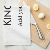 Linge De Cuisine Barbecue roi ajouter nom texte hommes cuisine boul (Quart Plié)