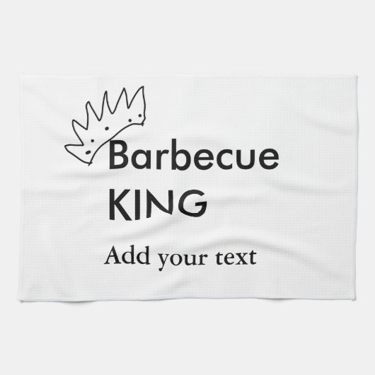 Linge De Cuisine Barbecue roi ajouter nom texte hommes cuisine boul (Horizontal)
