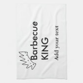 Linge De Cuisine Barbecue roi ajouter nom texte hommes cuisine boul (Vertical)