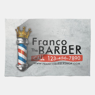 Linge De Cuisine Barber Hair Shop King Crown Barber Pole Hair Salon