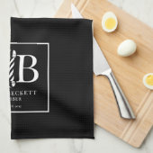 Linge De Cuisine Barbier Pot Barbier Coiffeur Stylo noir blanc (Quart Plié)