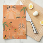 Linge De Cuisine Barcelone (Quart Plié)