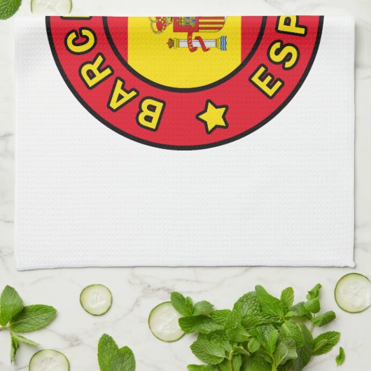 Linge De Cuisine Barcelone Espagne (Plié)