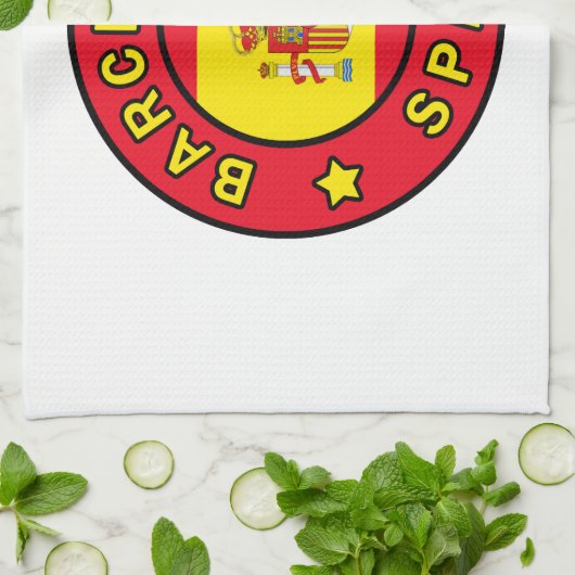 Linge De Cuisine Barcelone Espagne (Plié)