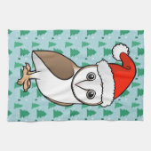 Linge De Cuisine Barn Owl Père Noël (Horizontal)