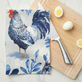 Linge De Cuisine Barnyard Chickens and Botanical Pattern Design (Quart Plié)