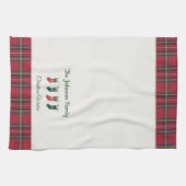 Linge De Cuisine Bas personnalisés avec Monogrammes Noël (Horizontal)