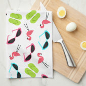 Linge De Cuisine Bascules électroniques de Flamants roses et (Quart Plié)