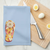 Linge De Cuisine Bascules électroniques de fleur de ketmie de rouge (Quart Plié)