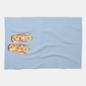 Linge De Cuisine Bascules électroniques de fleur de ketmie de rouge (Horizontal)